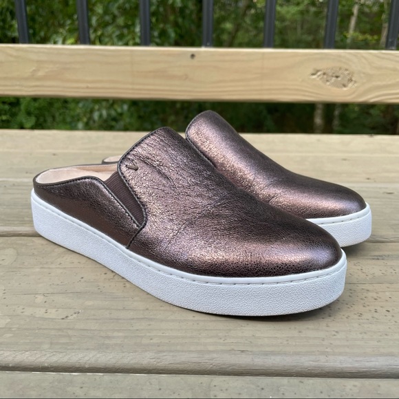 Vionic Splendid Dakota Bronze Metallic leather mules slides size 5 - Picture 4 of 15